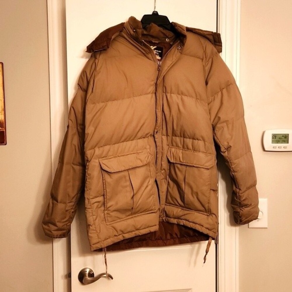 Outerwear From Sears Brown & Tan Puffer Winter Coat Size L